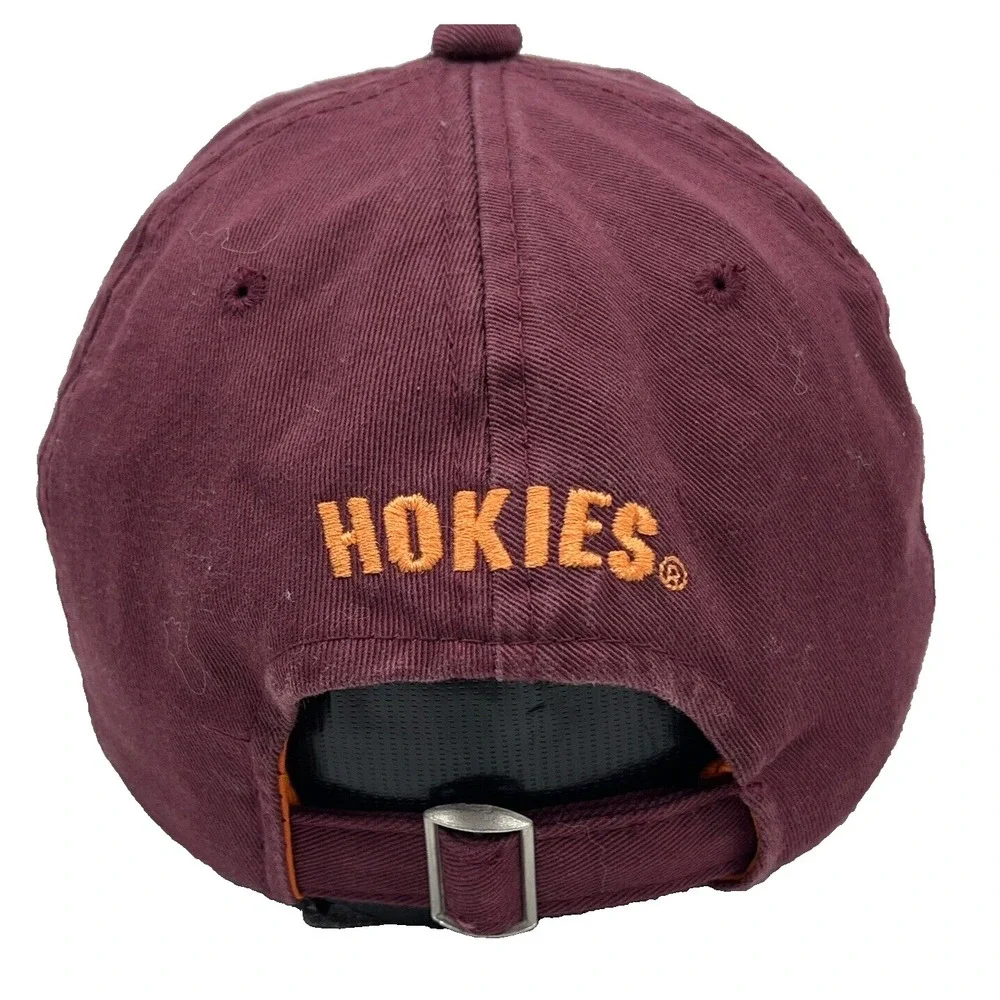 Virginia Tech Hokies Hat Cap Strap Back Maroon Baseball Dad Adjustable Plain F12